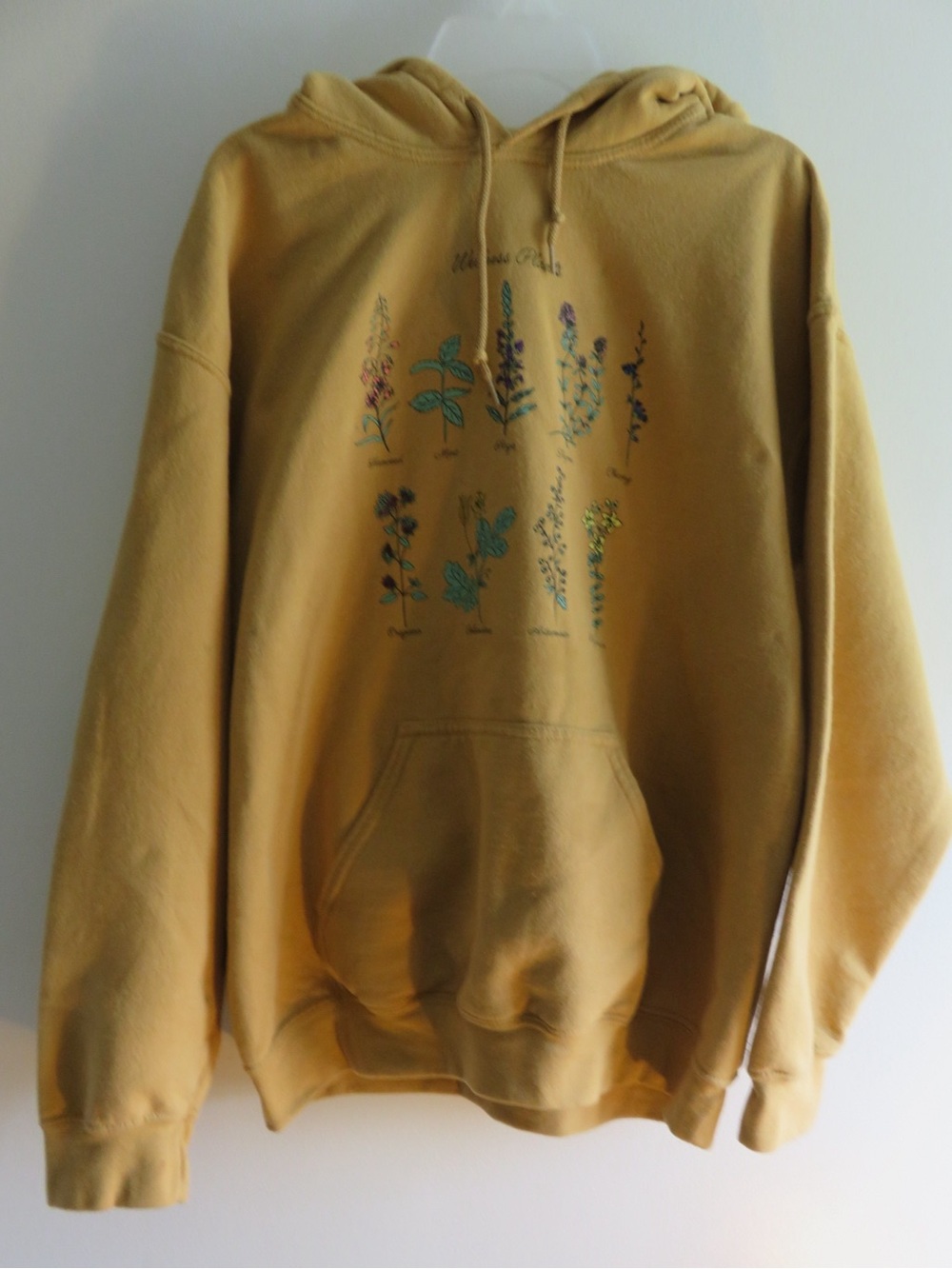 Hoodie sweatshirt with wellness plants